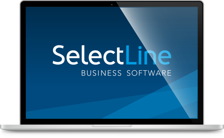 SelectLine Notebook mit Logo